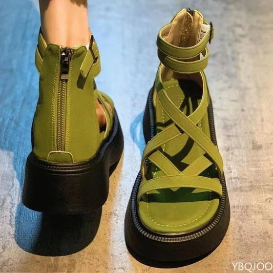 Fashionable Thick Bottom Sponge Cake Bottom Sandals for Women
