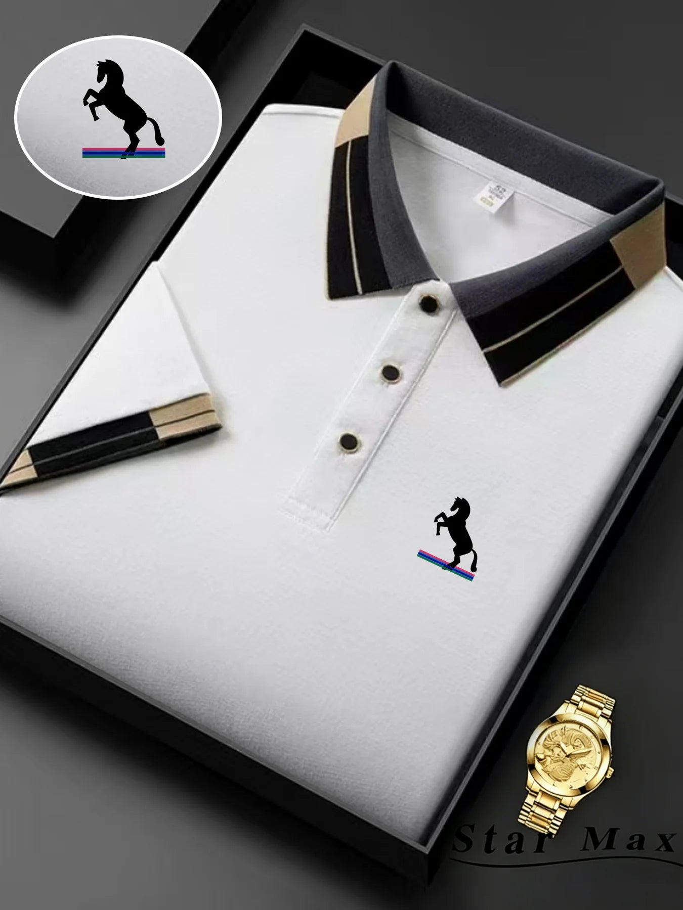 Men's luxury short sleeve polo shirt