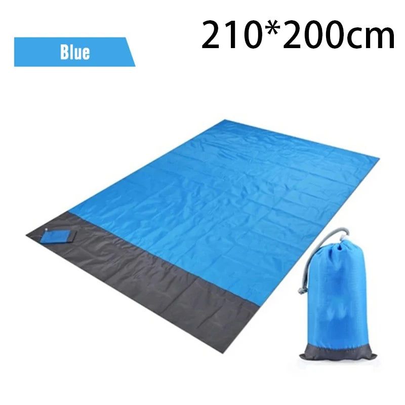 2x2.1m Waterproof Pocket Beach Blanket Folding for Outdoor activity