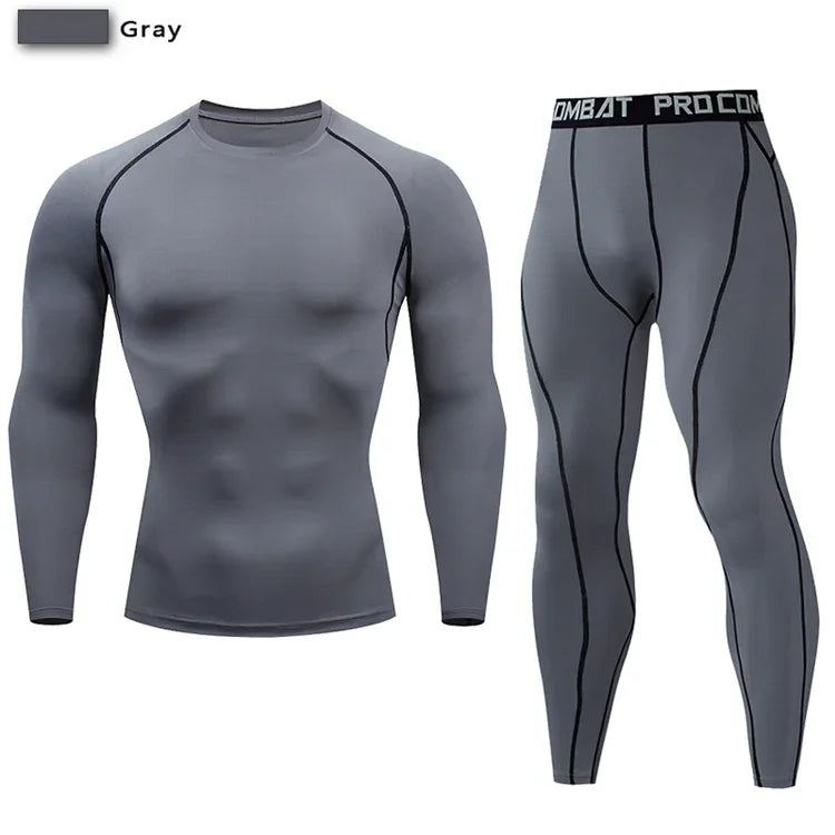 2pcs Men's Compression Sportswear Suit