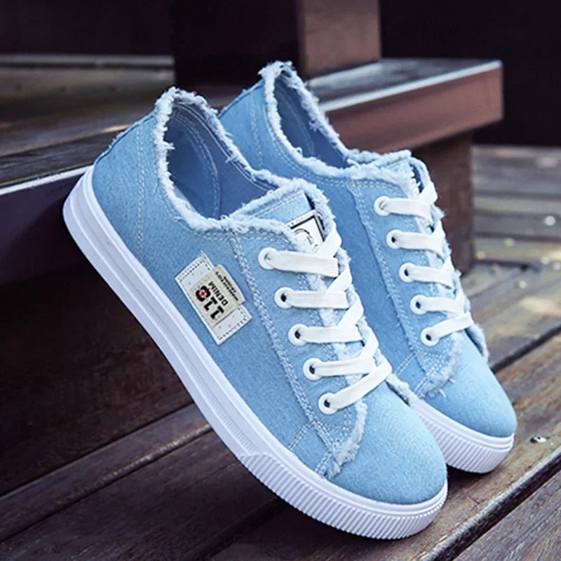 2026 Spring Summer Women Sneaker Low Top Denim Sneakers
