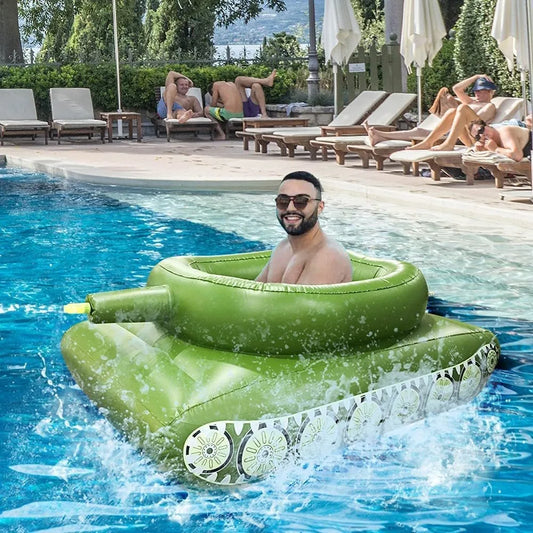 PVC inflatable tank with water gun spray