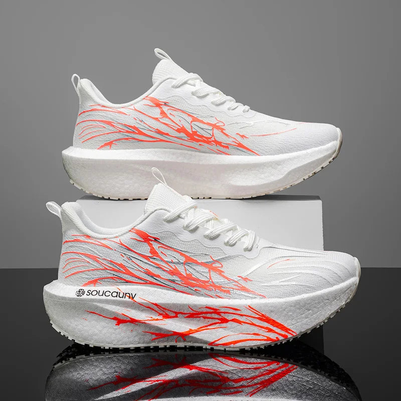 Running Shoes Men/Women Carbon Board (Breathable Lightweight, Comfortable Athletic Nonskid Sneakers)