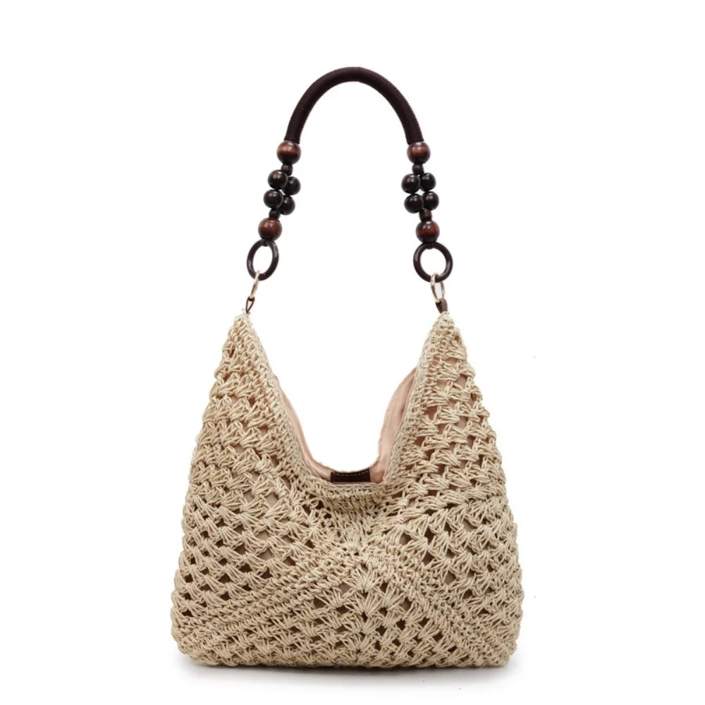 Hollow Out Straw Woven, Bohemian Beach Bag Large Capacity for Women