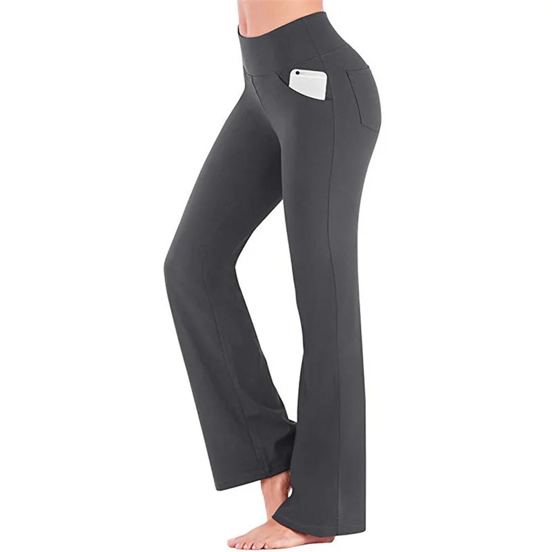 Elegant Women's Pants Palazzo Flared Long Trousers