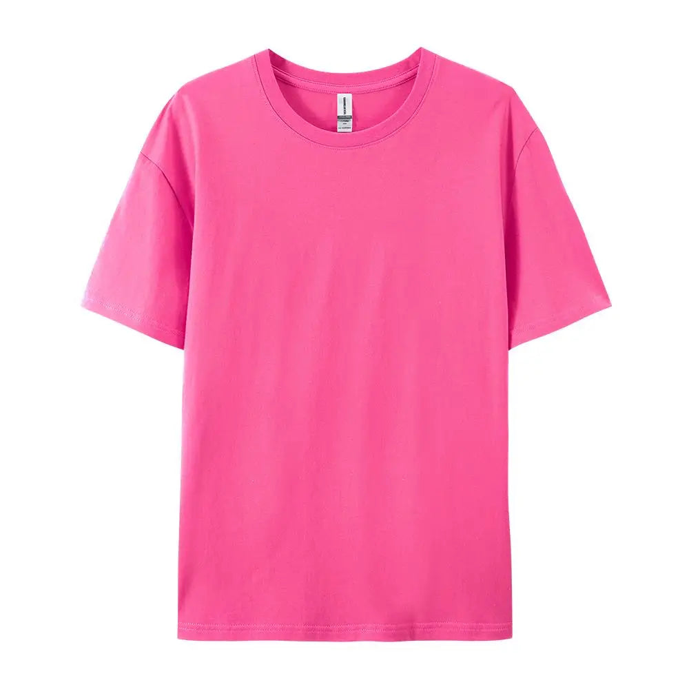 100% Cotton Solid T-shirts Women Sporty Short Sleeve