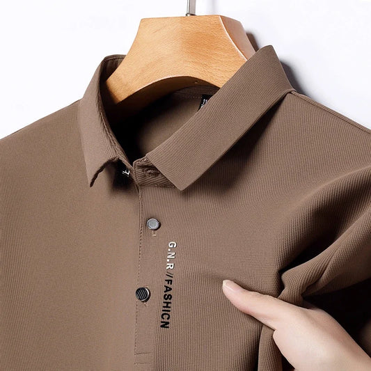 Men's Short Sleeve Solid Color Polo Shirt