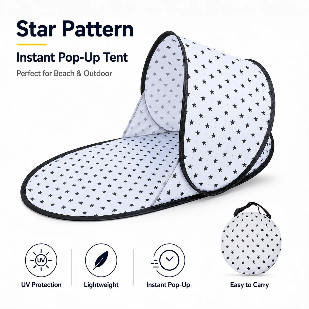 Outdoor portable automatic pop-up beach tent, sunshade,
