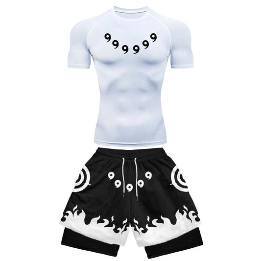 Anime Compression Set Running Sport Fitness Suit for Men
