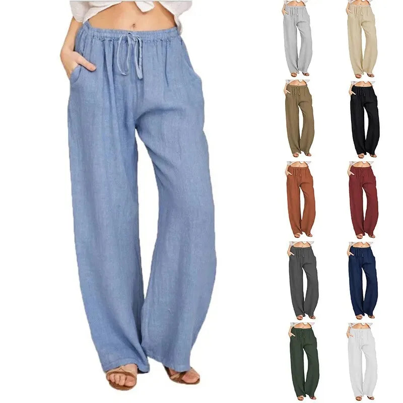 Women's Cotton Linen Pants Casual