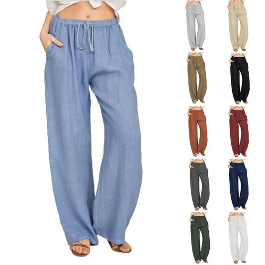 Women's Cotton Linen Pants Casual