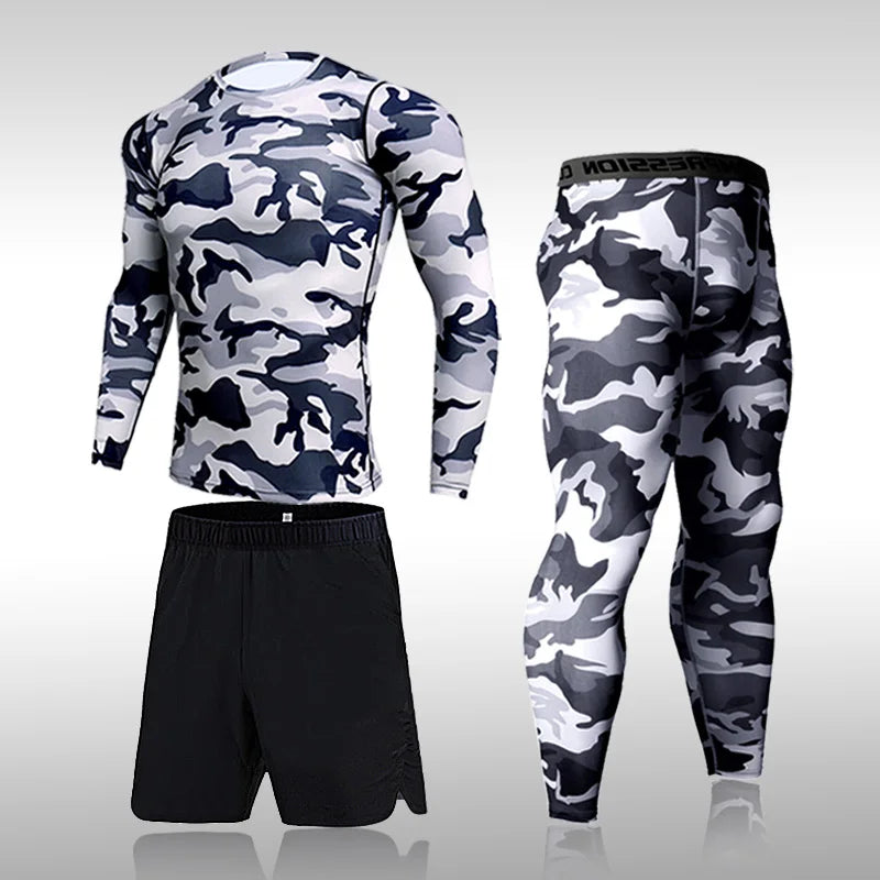 Quick Dry Camouflage Men's Running Sets SportsWear