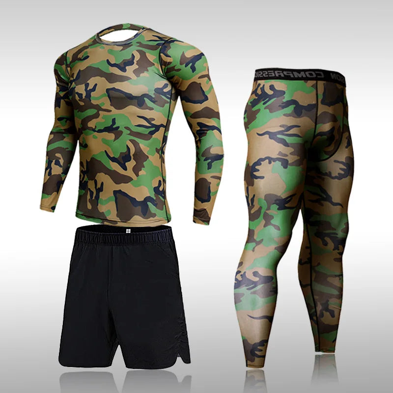 Quick Dry Camouflage Men's Running Sets SportsWear