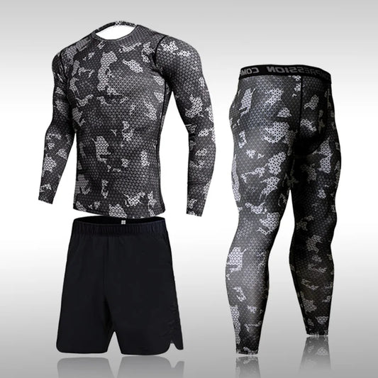 Quick Dry Camouflage Men's Running Sets SportsWear