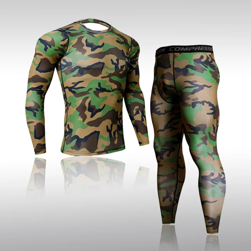 Quick Dry Camouflage Men's Running Sets SportsWear