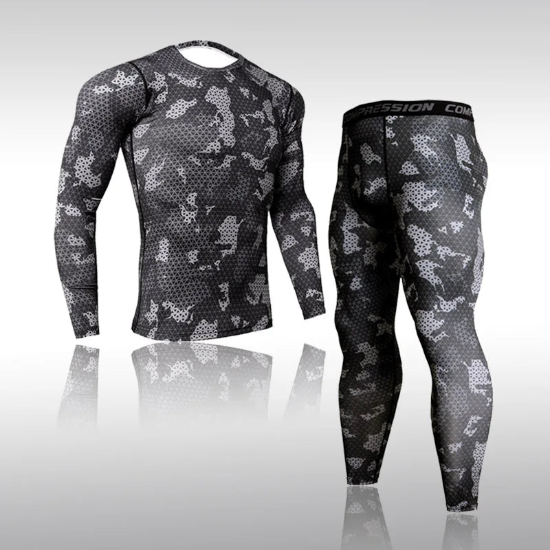 Quick Dry Camouflage Men's Running Sets SportsWear