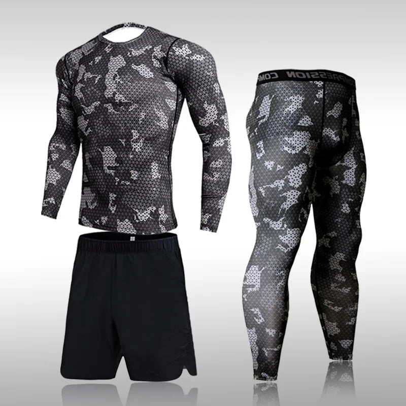 Quick Dry Camouflage Men's Running Sets SportsWear