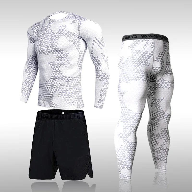 Quick Dry Camouflage Men's Running Sets SportsWear
