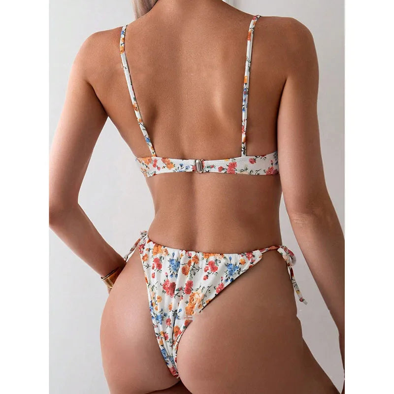 Beachwear Swimsuits 2026 for Women Floral Two Piece Sexy Bikinis