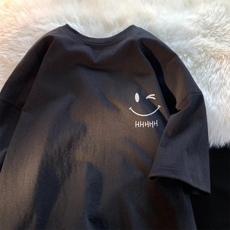 Men's & Women's Smiling Face Funny Fashion Couple Short
