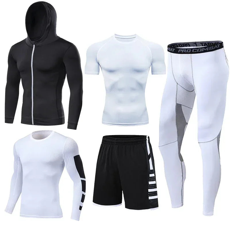 Men's Running Tracksuit Training Fitness Sportswear Set
