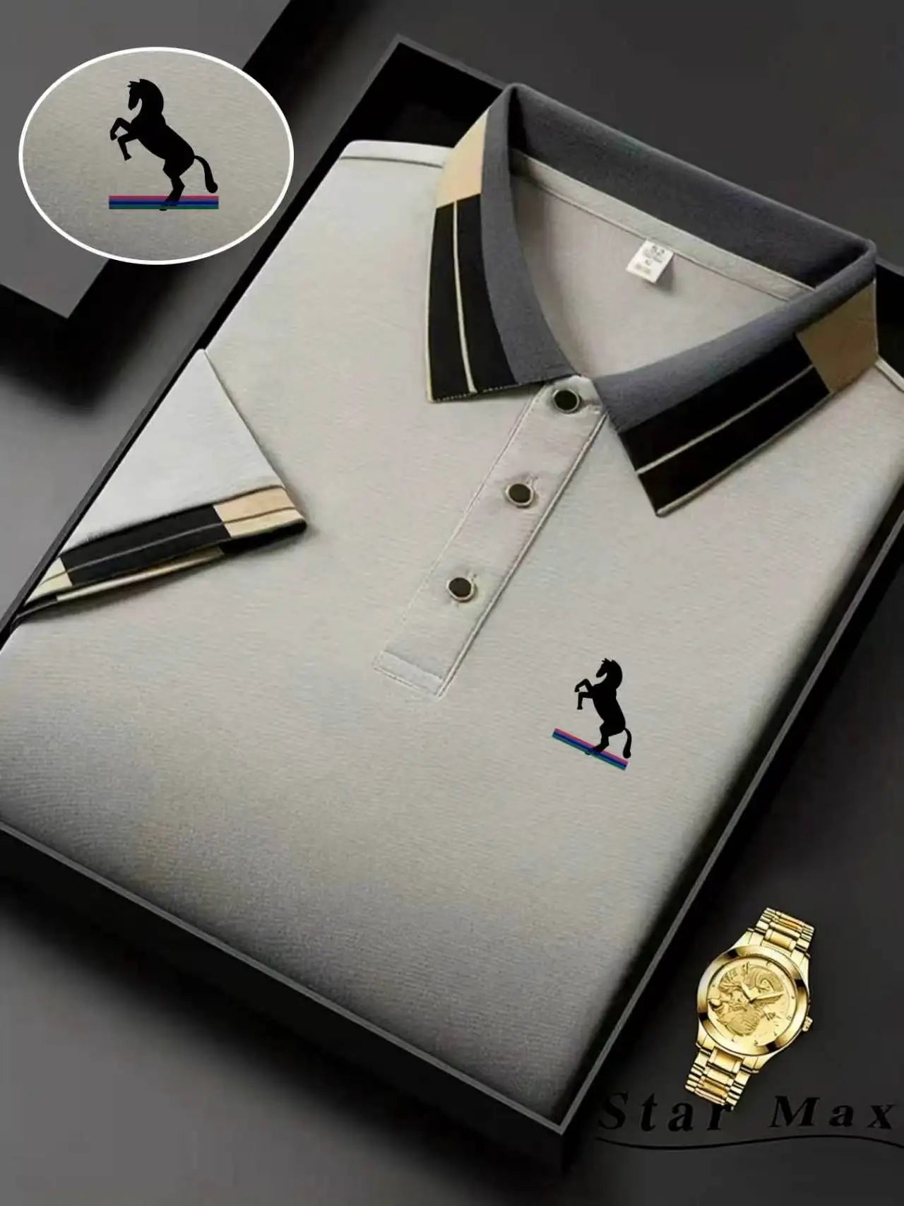 Men's luxury short sleeve polo shirt