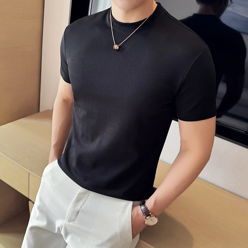 High-quality Men's Short-sleeved T-shirt, Cotton 85%