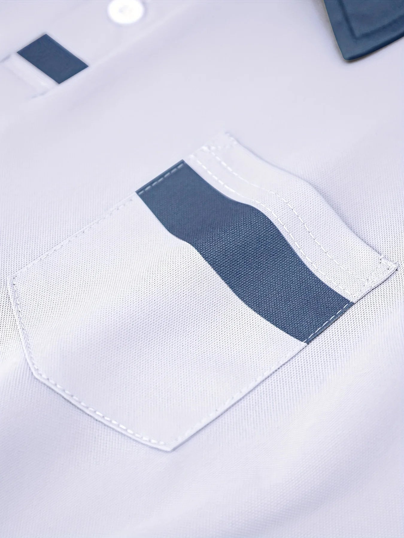 Men's Fashionable Color-Blocked Polo Shirt