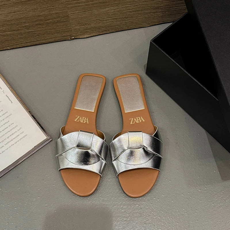 New Summer Designer Women'S Solid Color Fashion Slippers