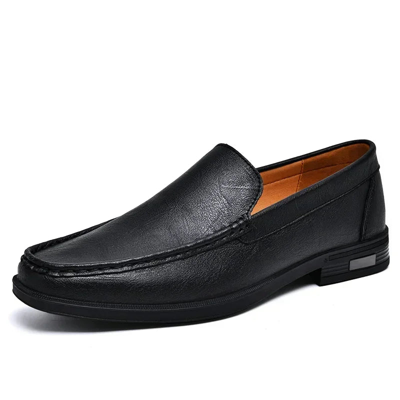 Genuine Leather Men Footwear Slip for Men Formal Shoes Loafers Moccasins