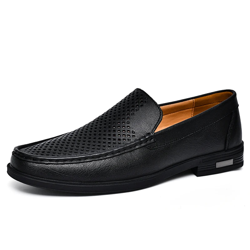 Genuine Leather Men Footwear Slip for Men Formal Shoes Loafers Moccasins