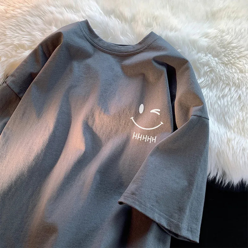 Men's & Women's Smiling Face Funny Fashion Couple Short
