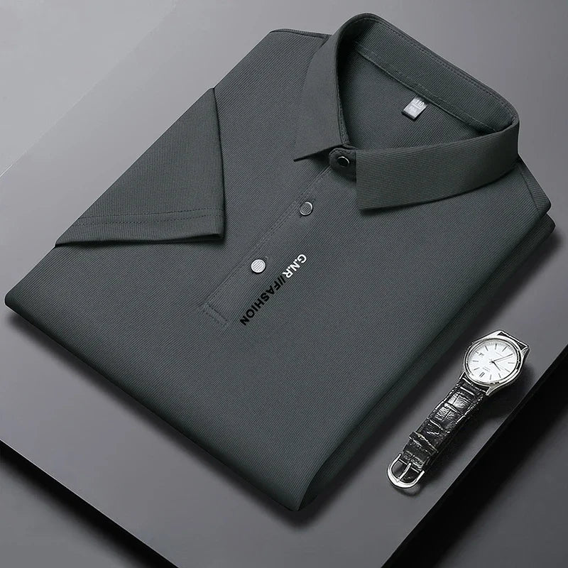 Men's Short Sleeve Solid Color Polo Shirt