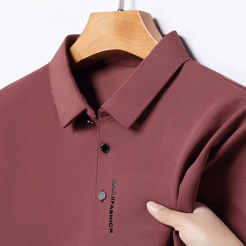 Men's Short Sleeve Solid Color Polo Shirt