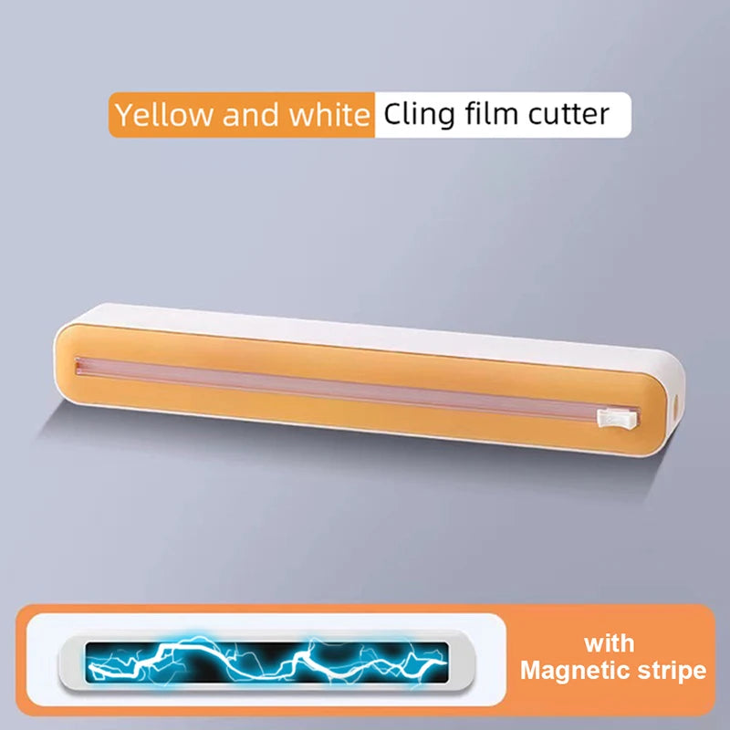 Magnetic Plastic Wrap Dispenser with Cutter Storage Box