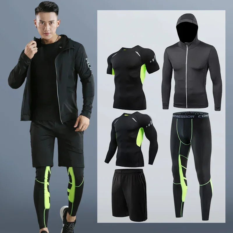 Men's Running Tracksuit Training Fitness Sportswear Set
