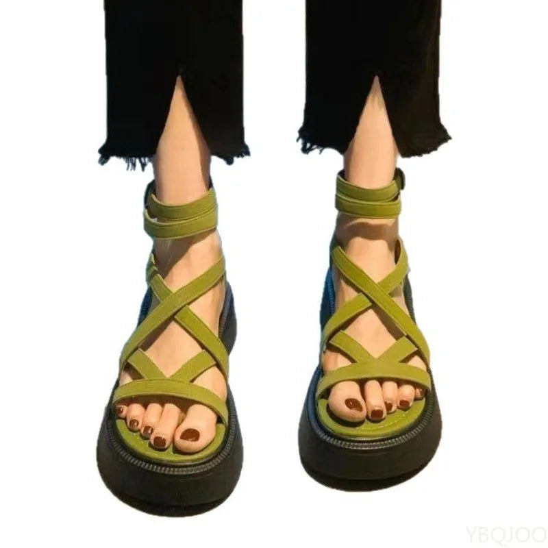 Fashionable Thick Bottom Sponge Cake Bottom Sandals for Women