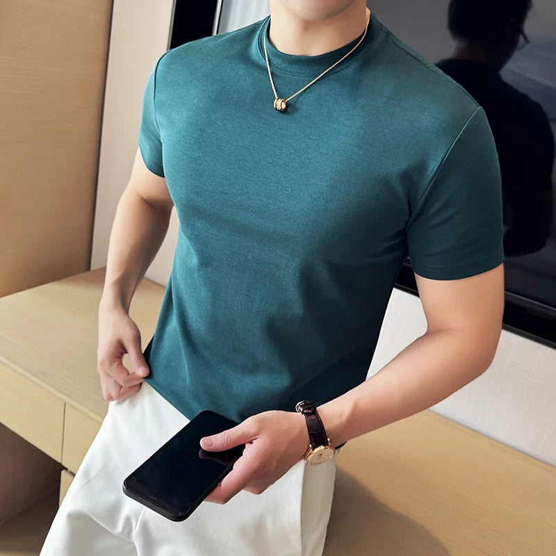 High-quality Men's Short-sleeved T-shirt, Cotton 85%