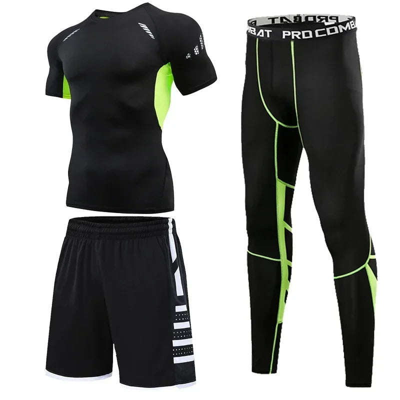Men's Running Tracksuit Training Fitness Sportswear Set