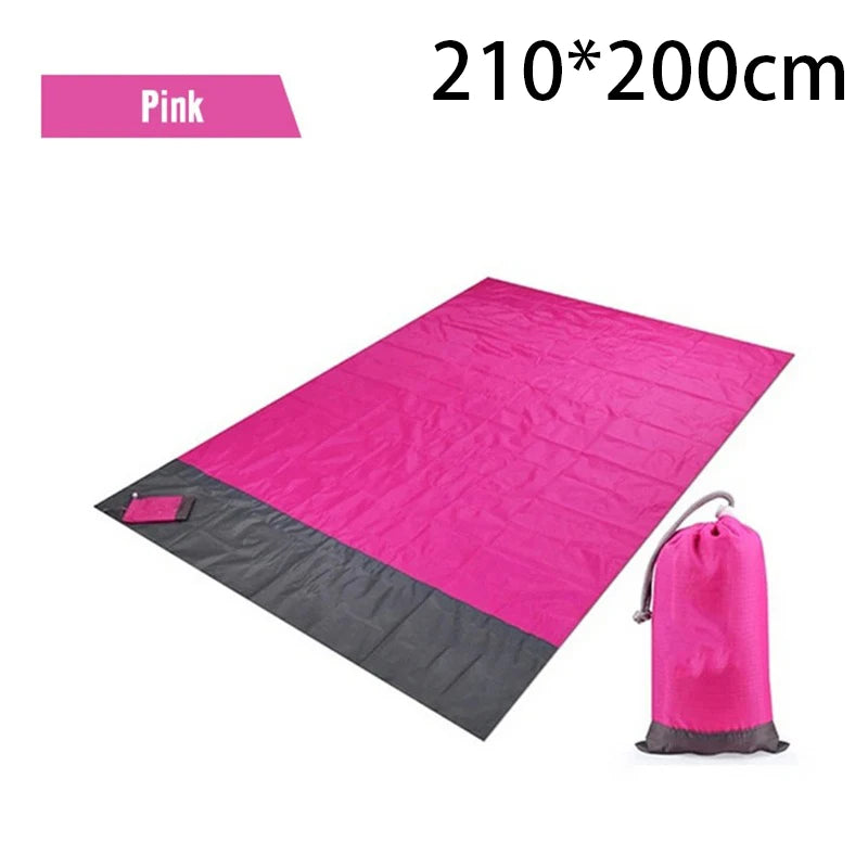 2x2.1m Waterproof Pocket Beach Blanket Folding for Outdoor activity
