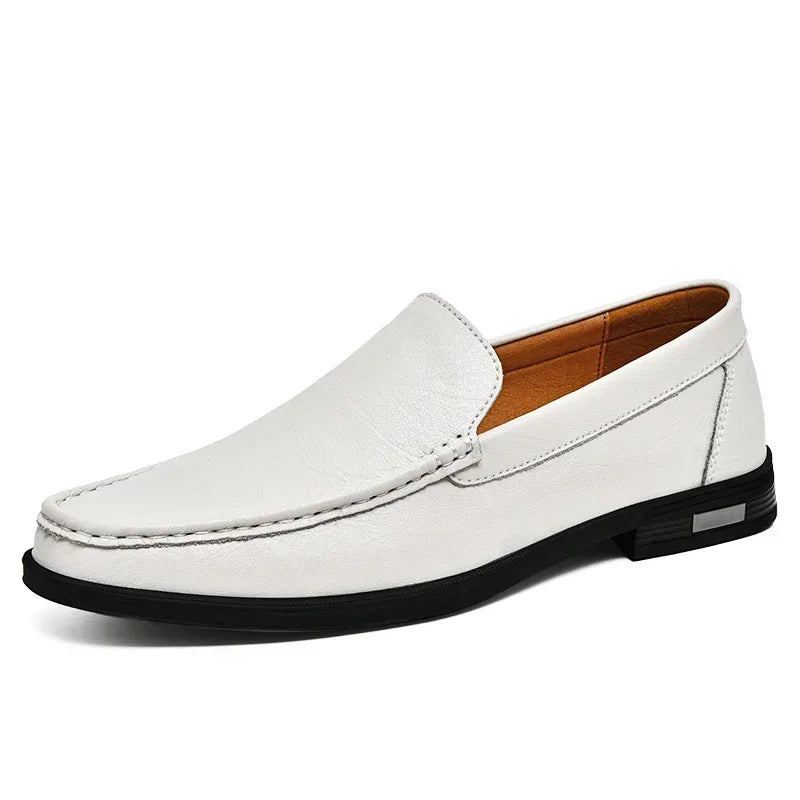 Genuine Leather Men Footwear Slip for Men Formal Shoes Loafers Moccasins