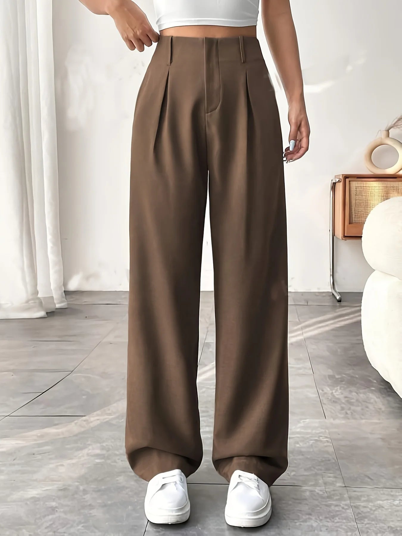 High Waisted Wide Leg Pants for Office/Casual for women
