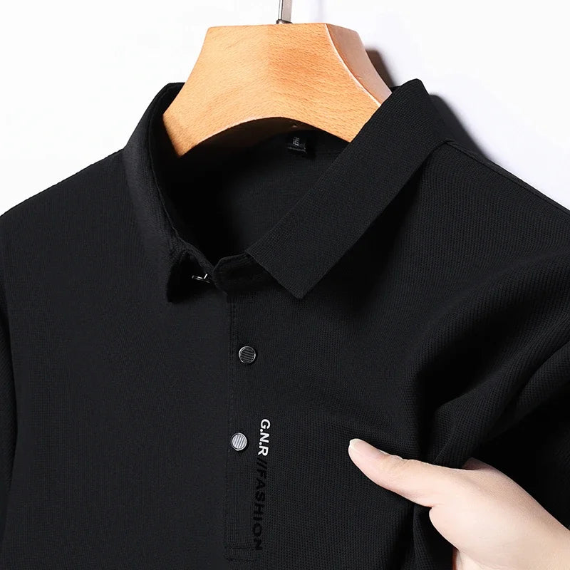 Men's Short Sleeve Solid Color Polo Shirt