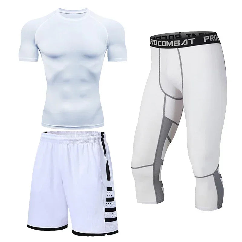Men's Running Tracksuit Training Fitness Sportswear Set