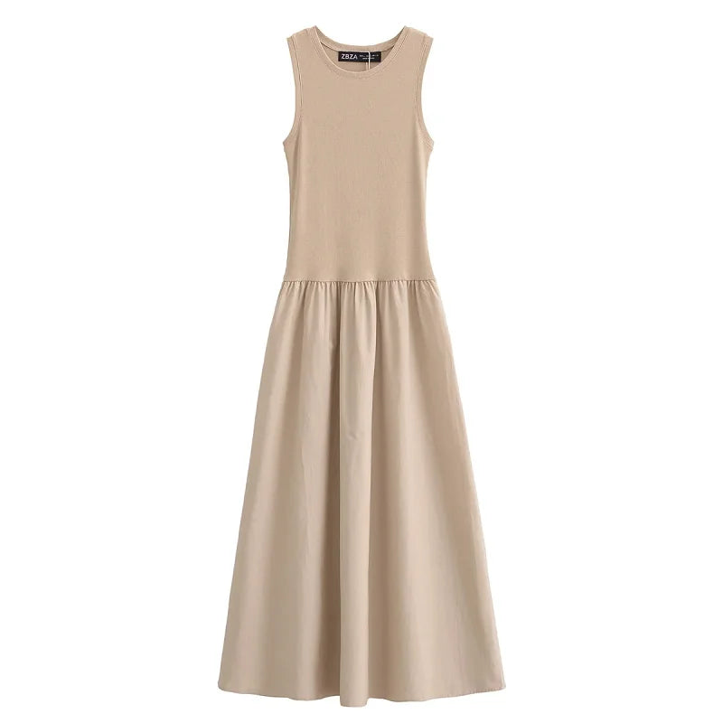 Women's long Dresses 2026 Spring Sleeveless Elegant Dresses Fashion