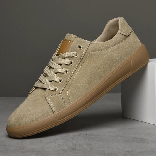 2026 Genuine Leather Men Vulcanized Shoes Fashion Casua