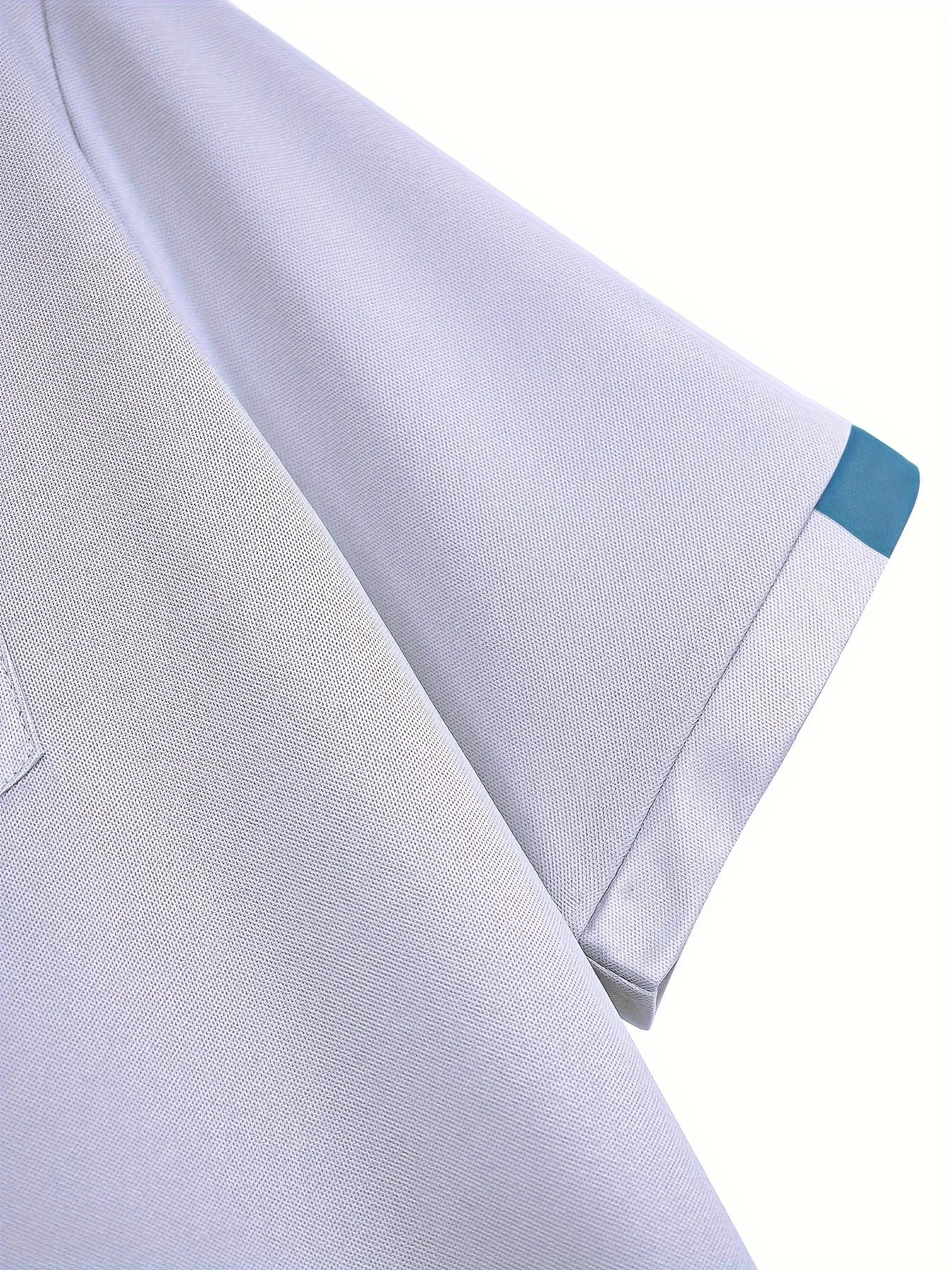 Men's Fashionable Color-Blocked Polo Shirt