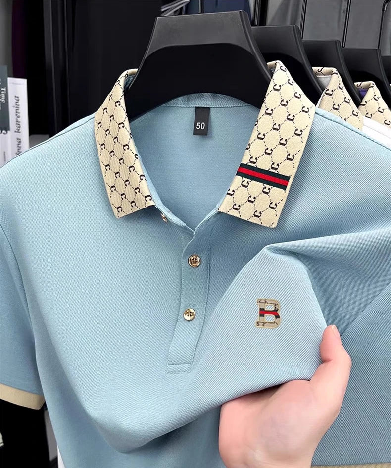 Luxury brand B letter polo shirt