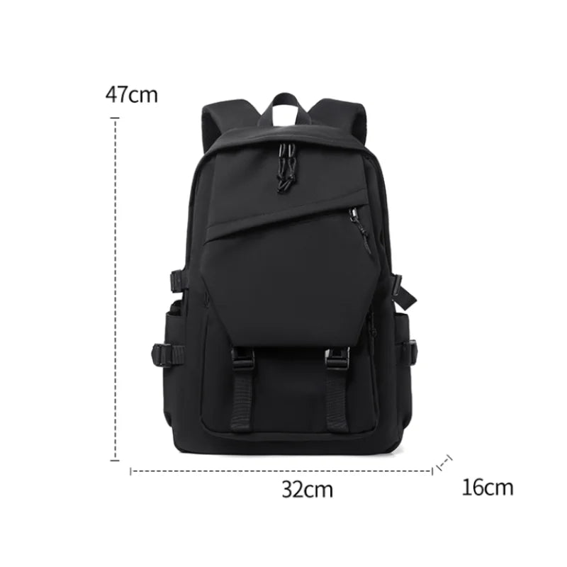 Simple luxury solid high quality backpack  for men