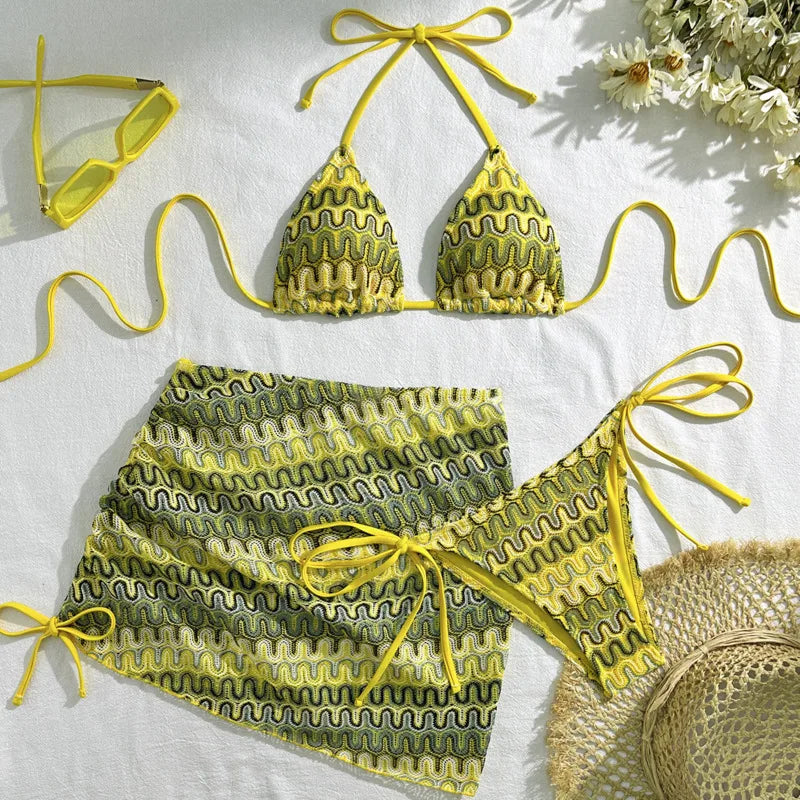 Sexy Bikinis 2026 Swimsuits Women's Three-Piece Swimwear